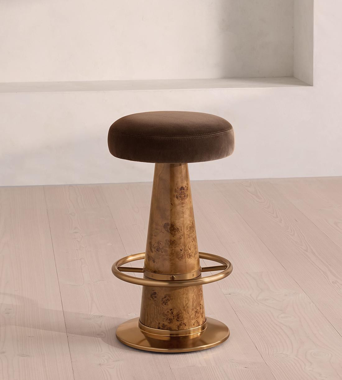 Killian Barstool - Velvet - Chocolate - US - Listing - Image 1