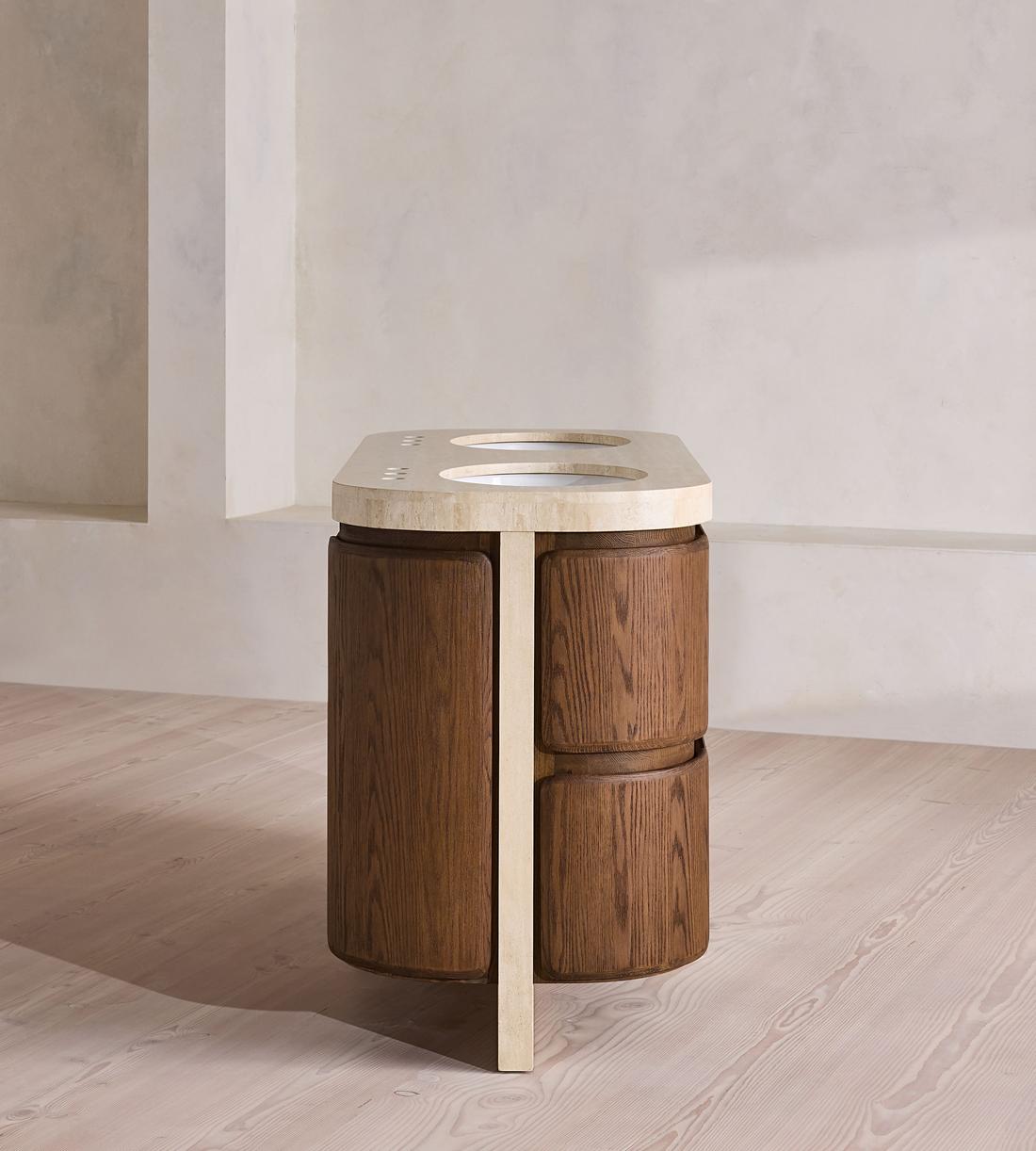 Tivoli Double Vanity - Travertine Marble - Images - Image 7