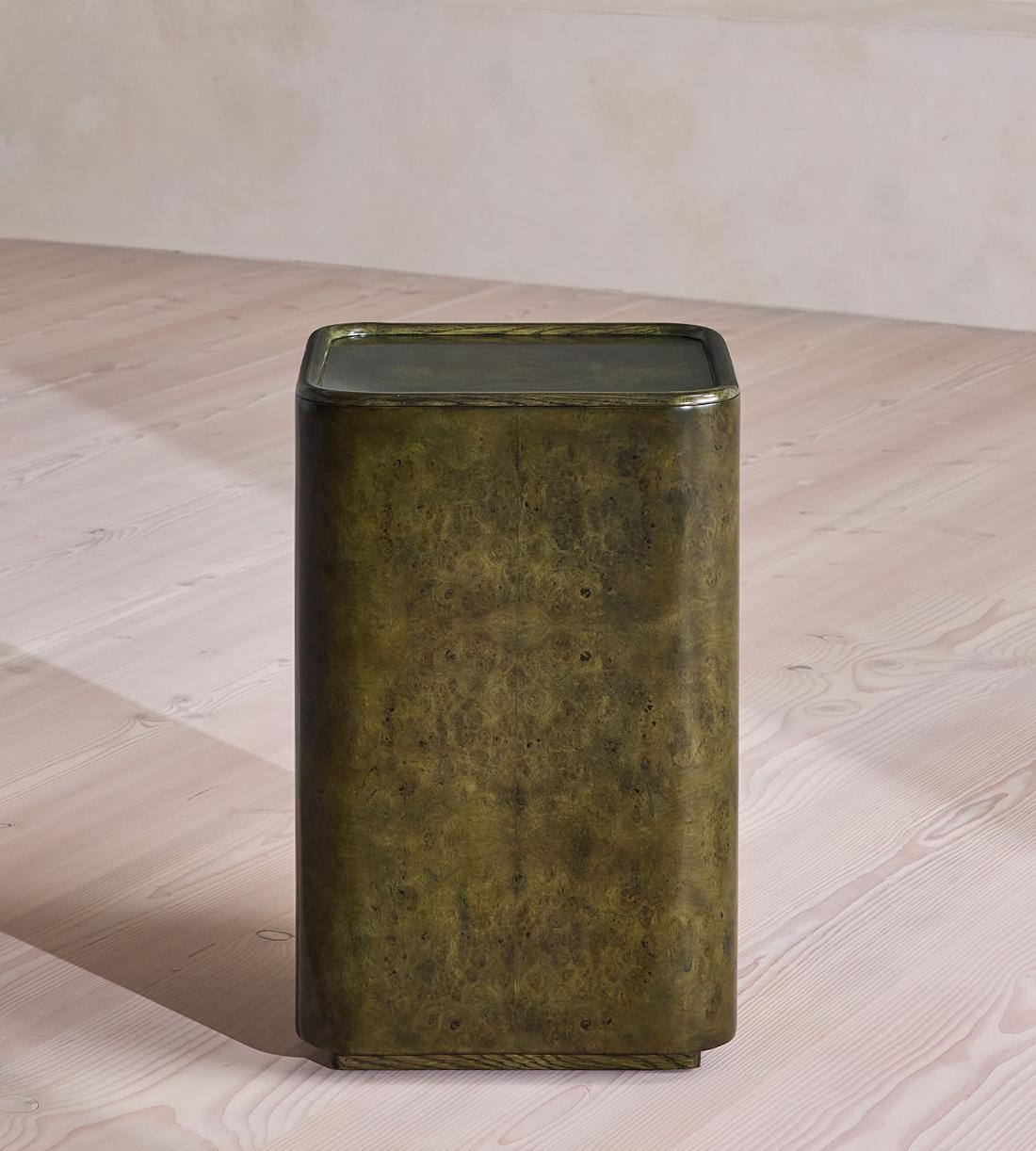 Dawson Side Table - Oak Burl - Olive - Listing - Image 1