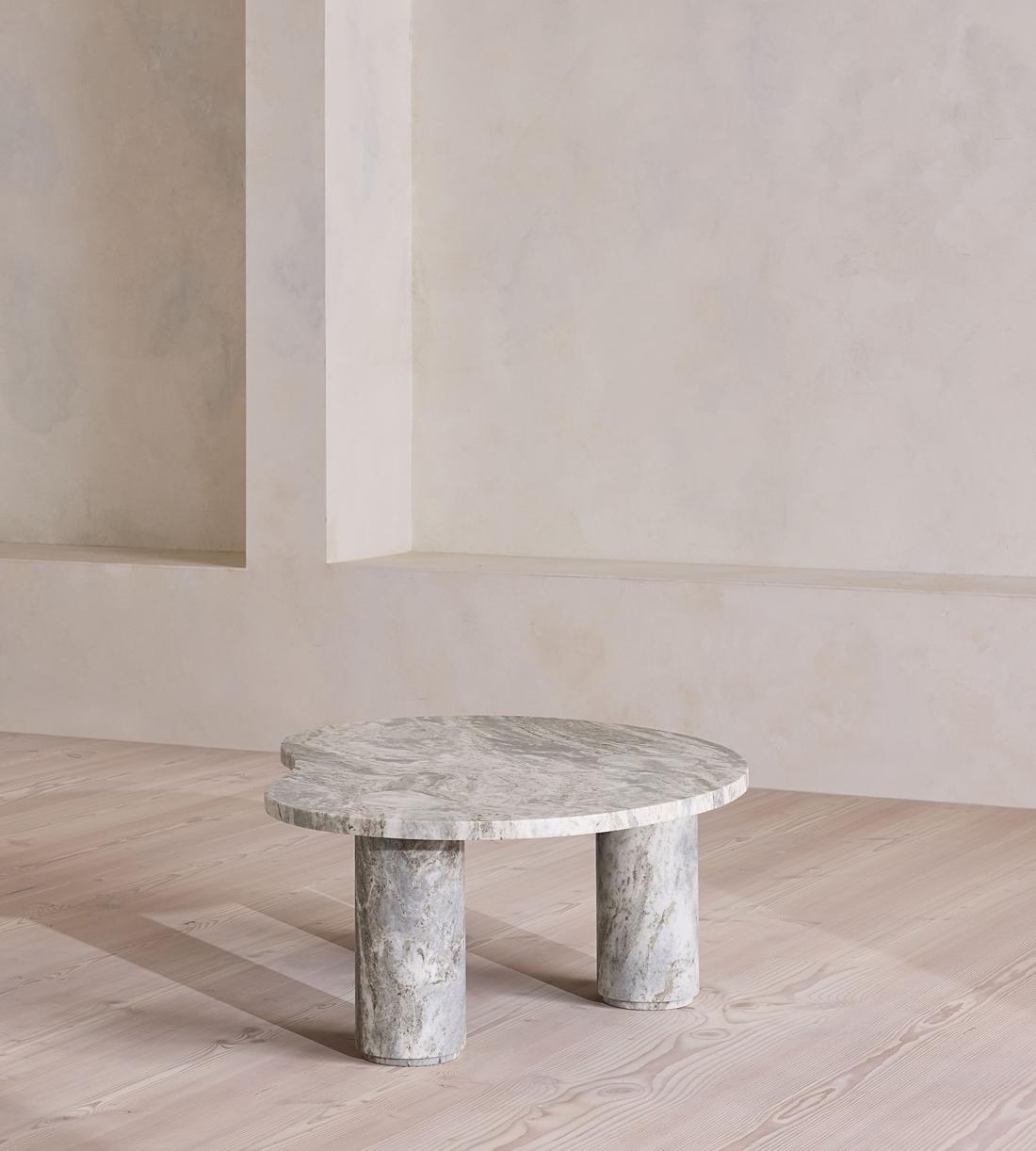 Tisbury Oval Coffee Table - Terra Bianca Marble - Images - Image 6