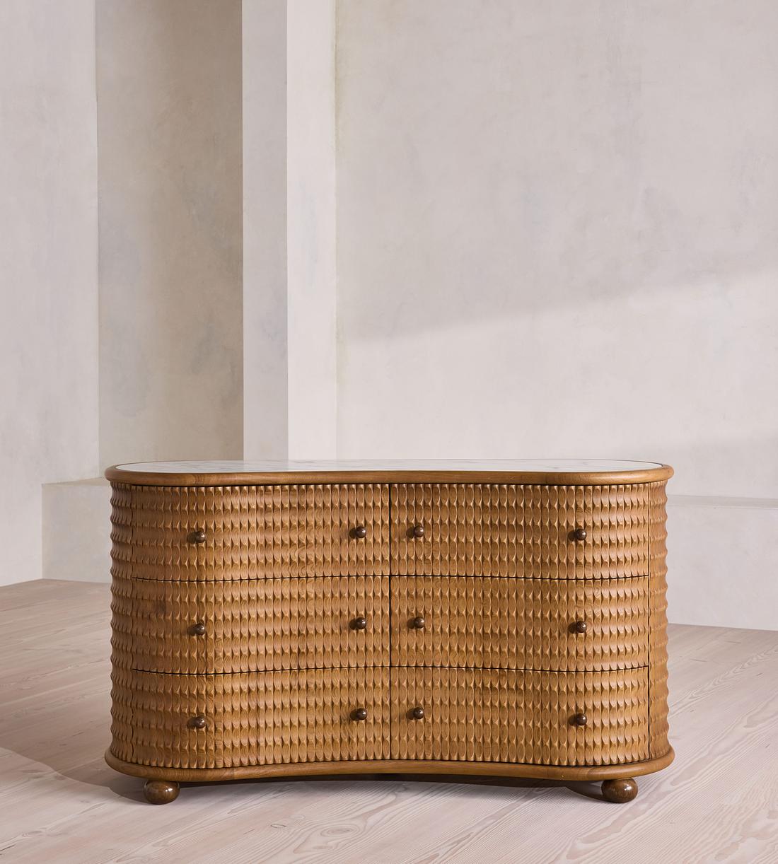 Armando Six Drawer Dresser - Calacatta Aura Marble - Listing - Image 2