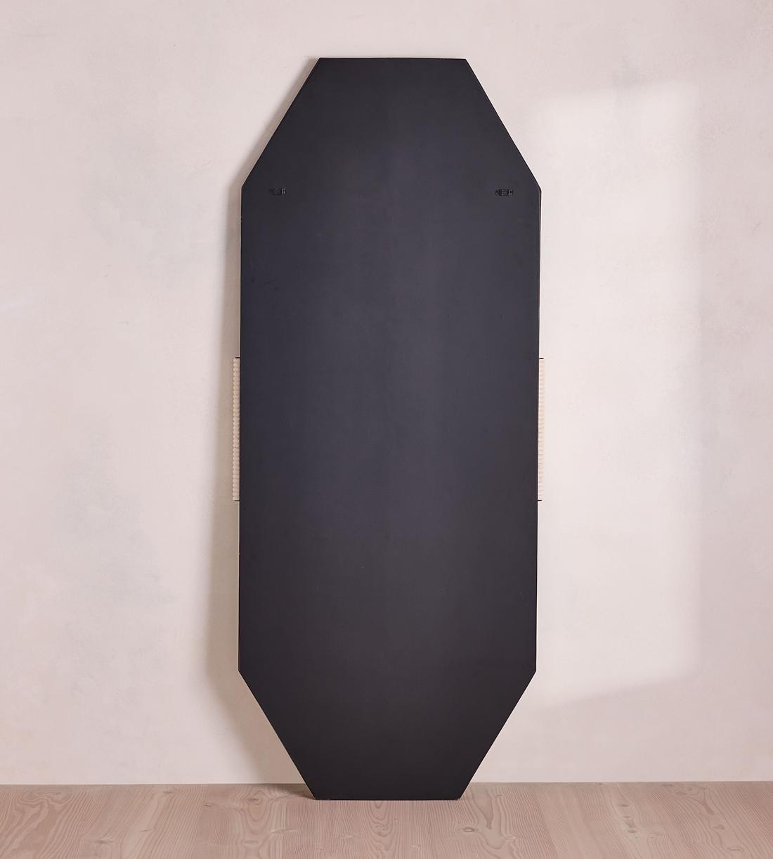 Welton Floor Mirror - Blackened Brass & Travertine - Listing - Image 3