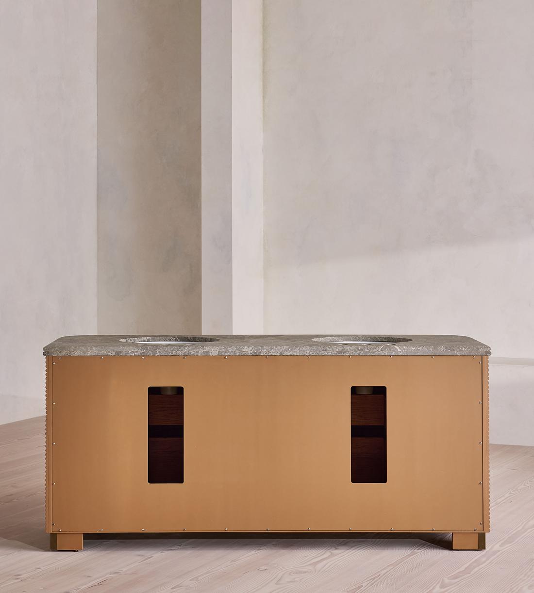 Kingsley Double Vanity Unit - Grey Emperador - Images - Image 9
