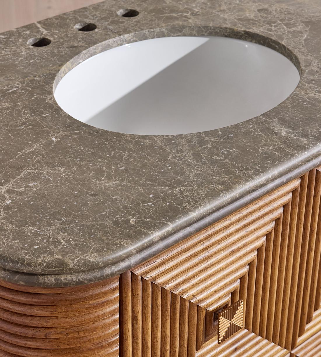 Kingsley Double Vanity Unit - Grey Emperador - Images - Image 10
