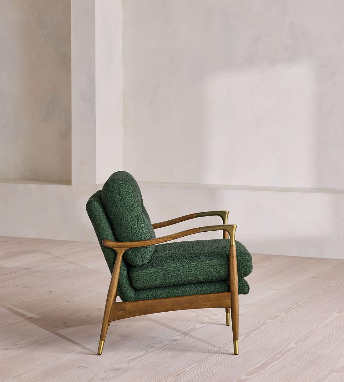 Theodore Armchair - Boucle Jacquard - Marine  - US - Images - Image 4