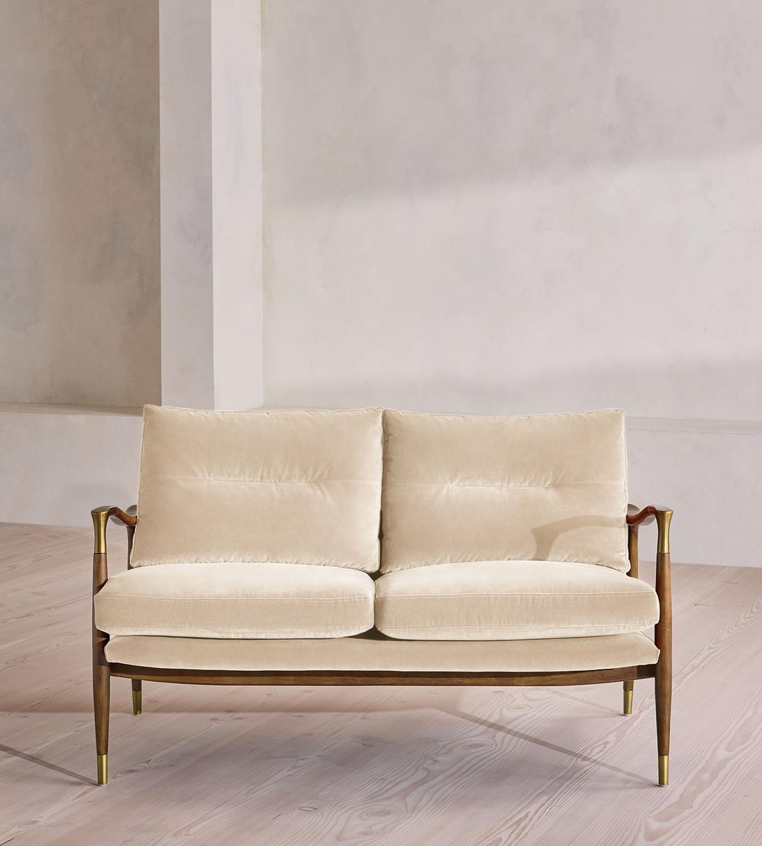 Theodore Two Seater Sofa - Velvet - Porcelain - US - Listing - Image 2