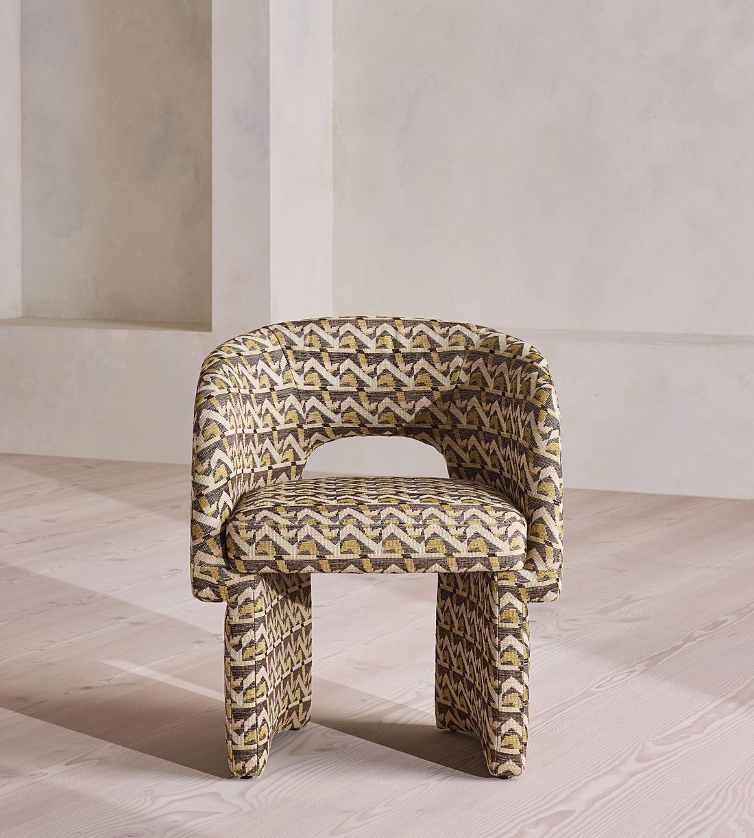 Morrell Dining Chair - Fulton Jacquard - Sage - UK - Listing - Image 4
