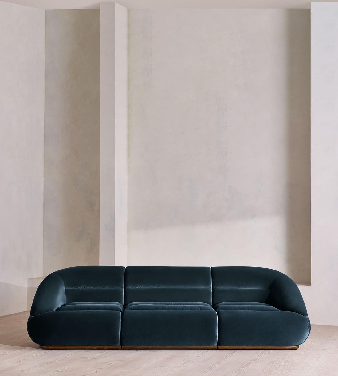 Edison Modular Sofa - Four Seater - Velvet - Royal Blue UK - Listing - Image 1