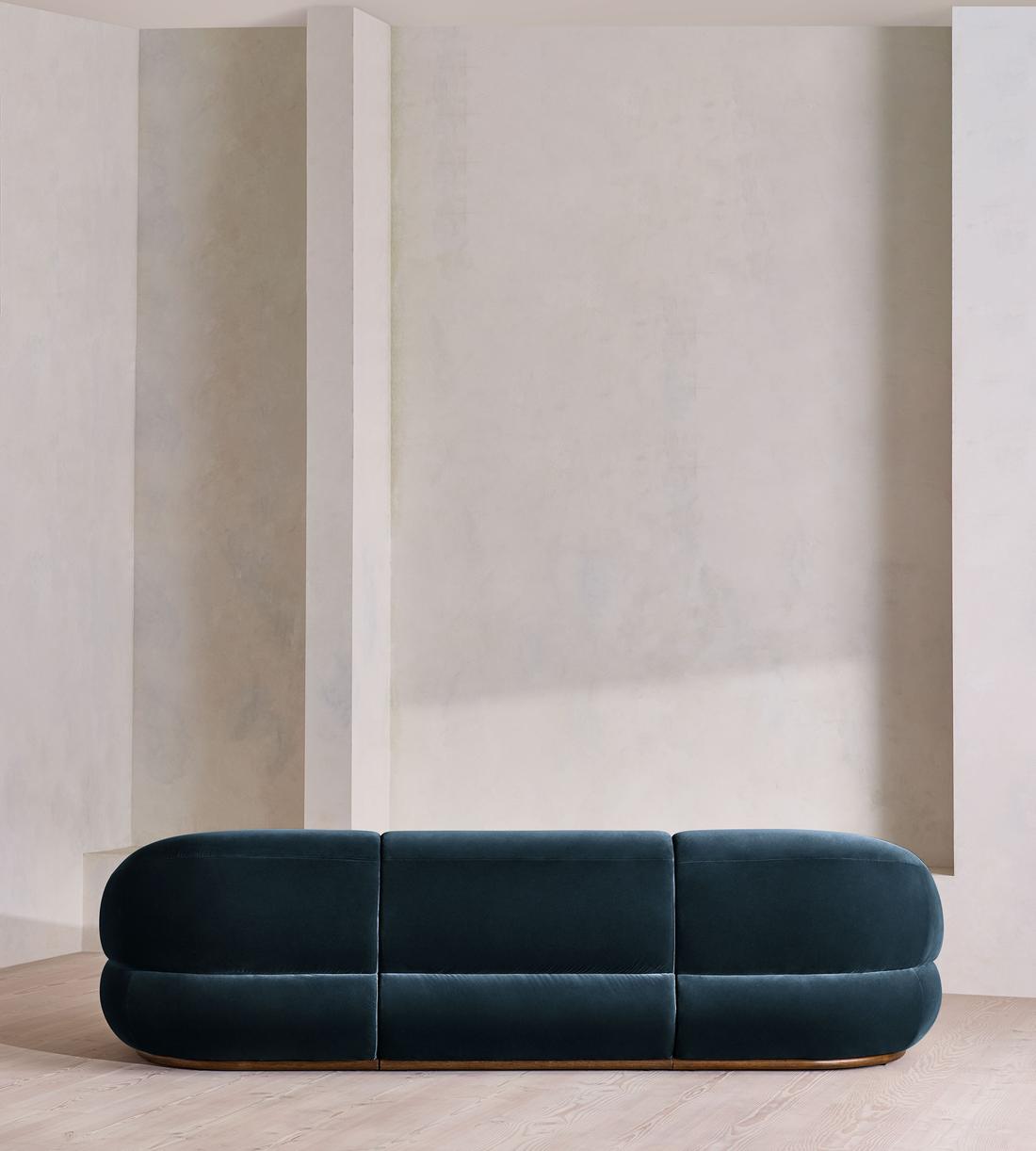 Edison Modular Sofa - Four Seater - Velvet - Royal Blue UK - Images - Image 4