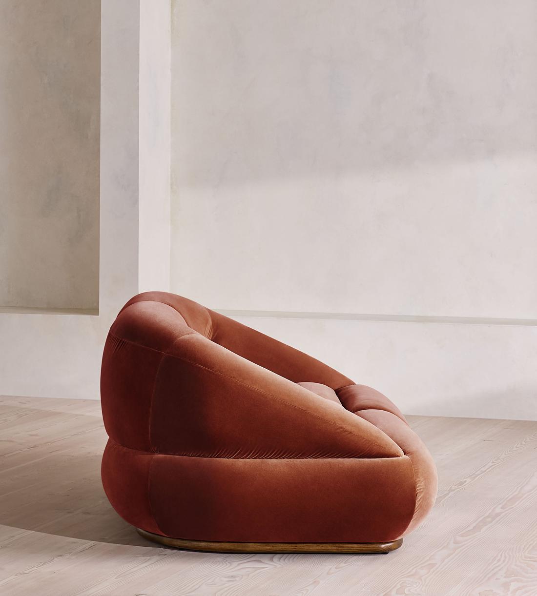 Edison Modular Sofa - Three Seater - Velvet - Rust US - Images - Image 3