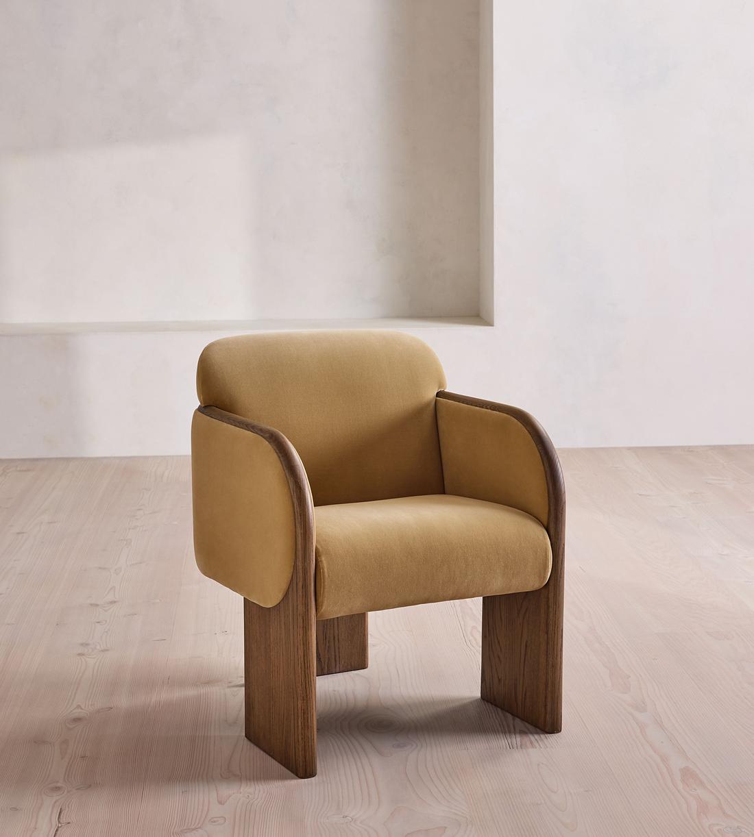 Eddie Dining Chair - Velvet - Camel - US - Listing - Image 4