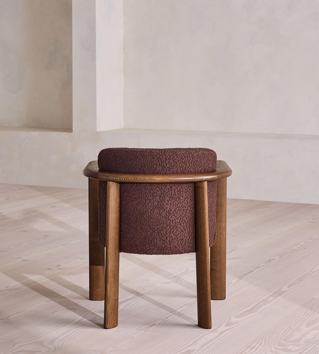 Aria Dining Chair - Boucle Jacquard - Aubergine - UK - Images - Image 6