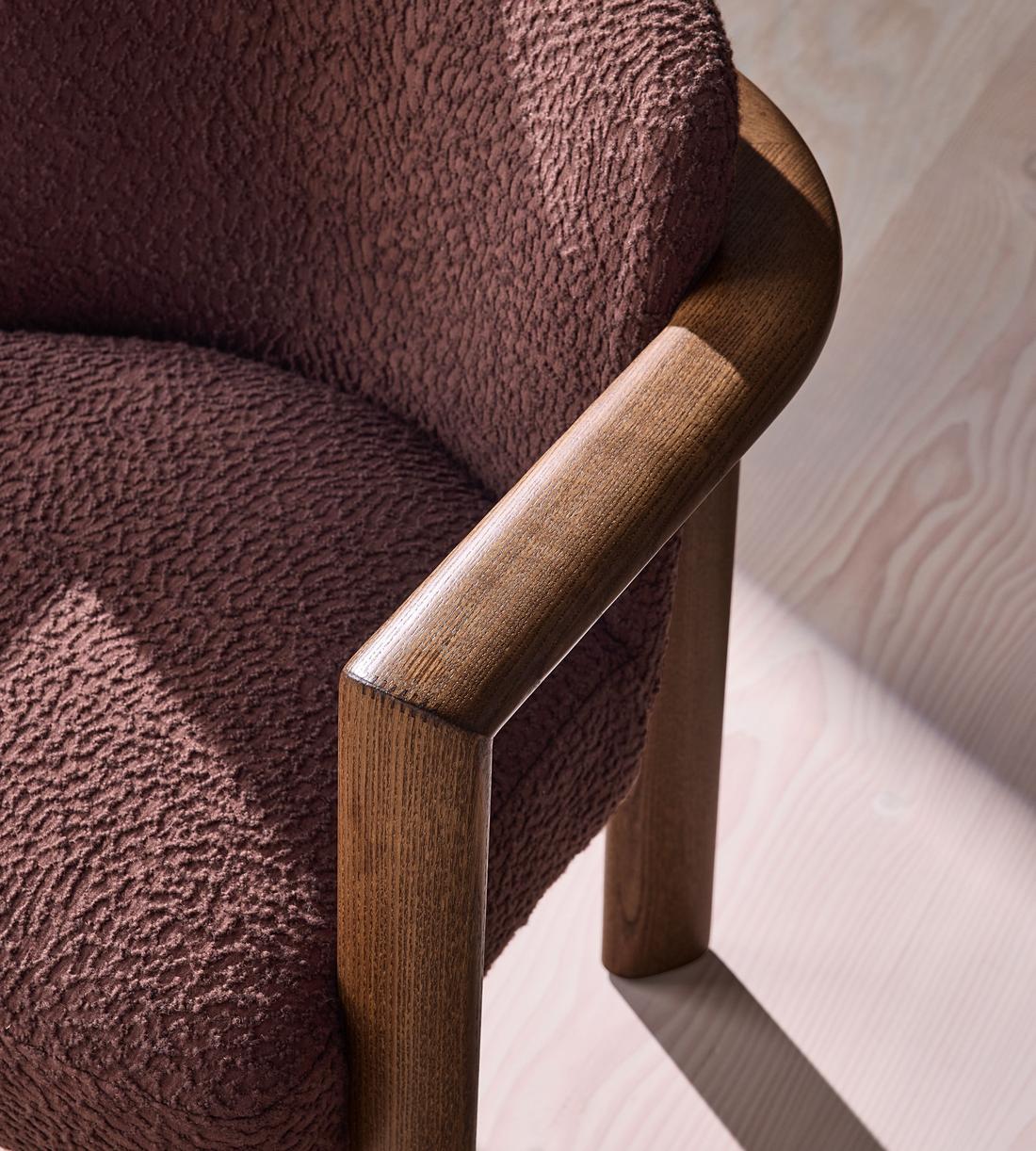 Aria Dining Chair - Boucle Jacquard - Aubergine - UK - Images - Image 7