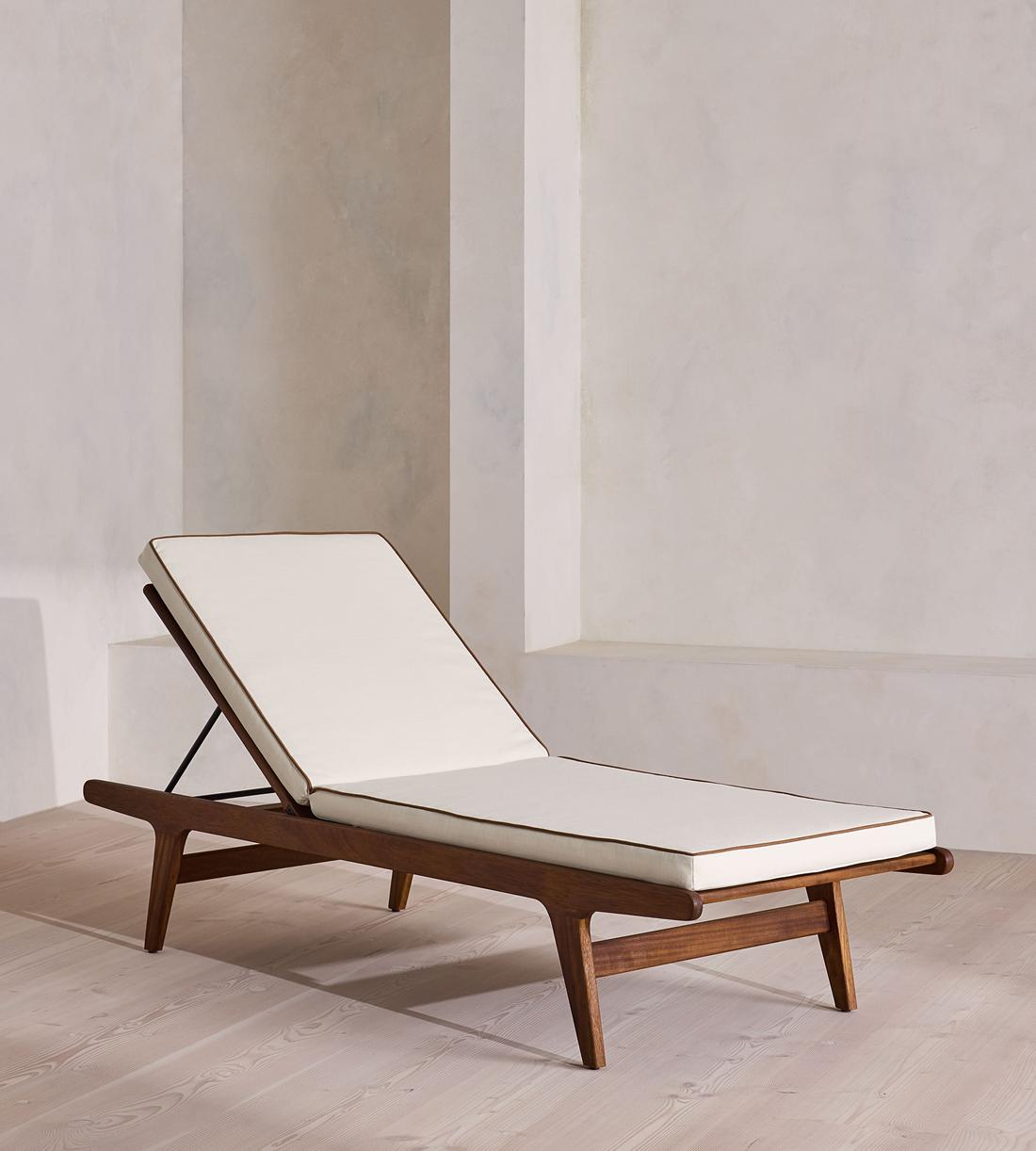 Noah Outdoor Chaise Lounger - Off White - Listing - Image 1