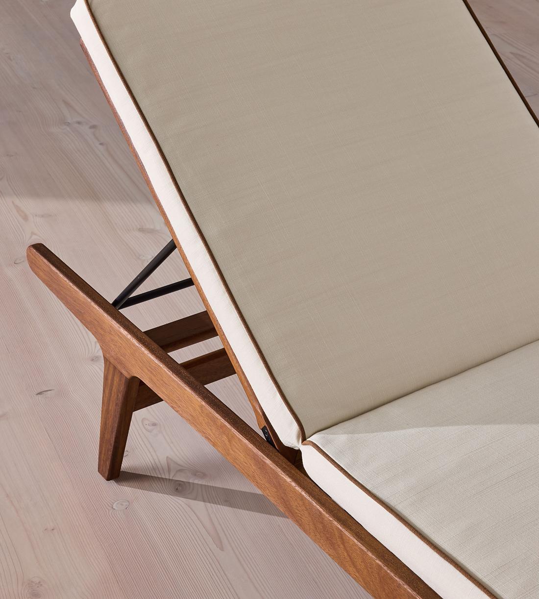 Noah Outdoor Chaise Lounger - Off White - Images - Image 5