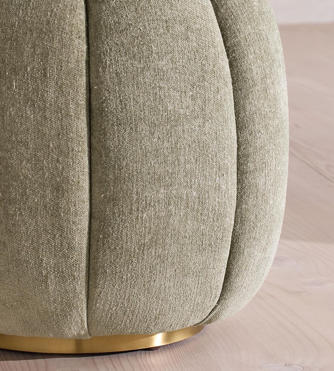 Sofia Footstool - Linen Chenille - Sage - US - Images - Image 4