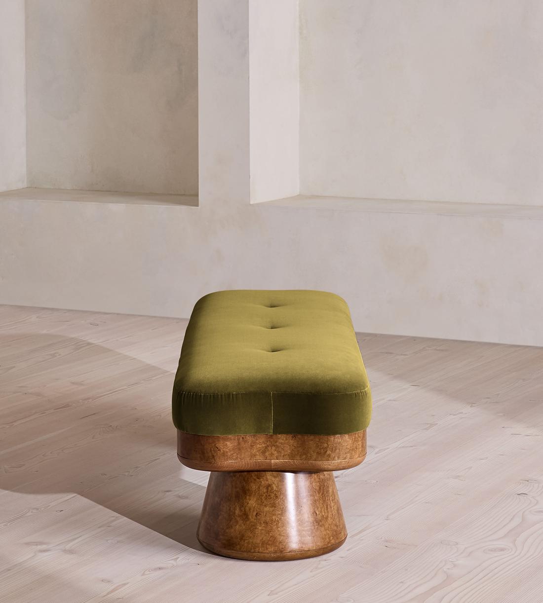 Hallie Bench - Velvet - Olive - US - Images - Image 4