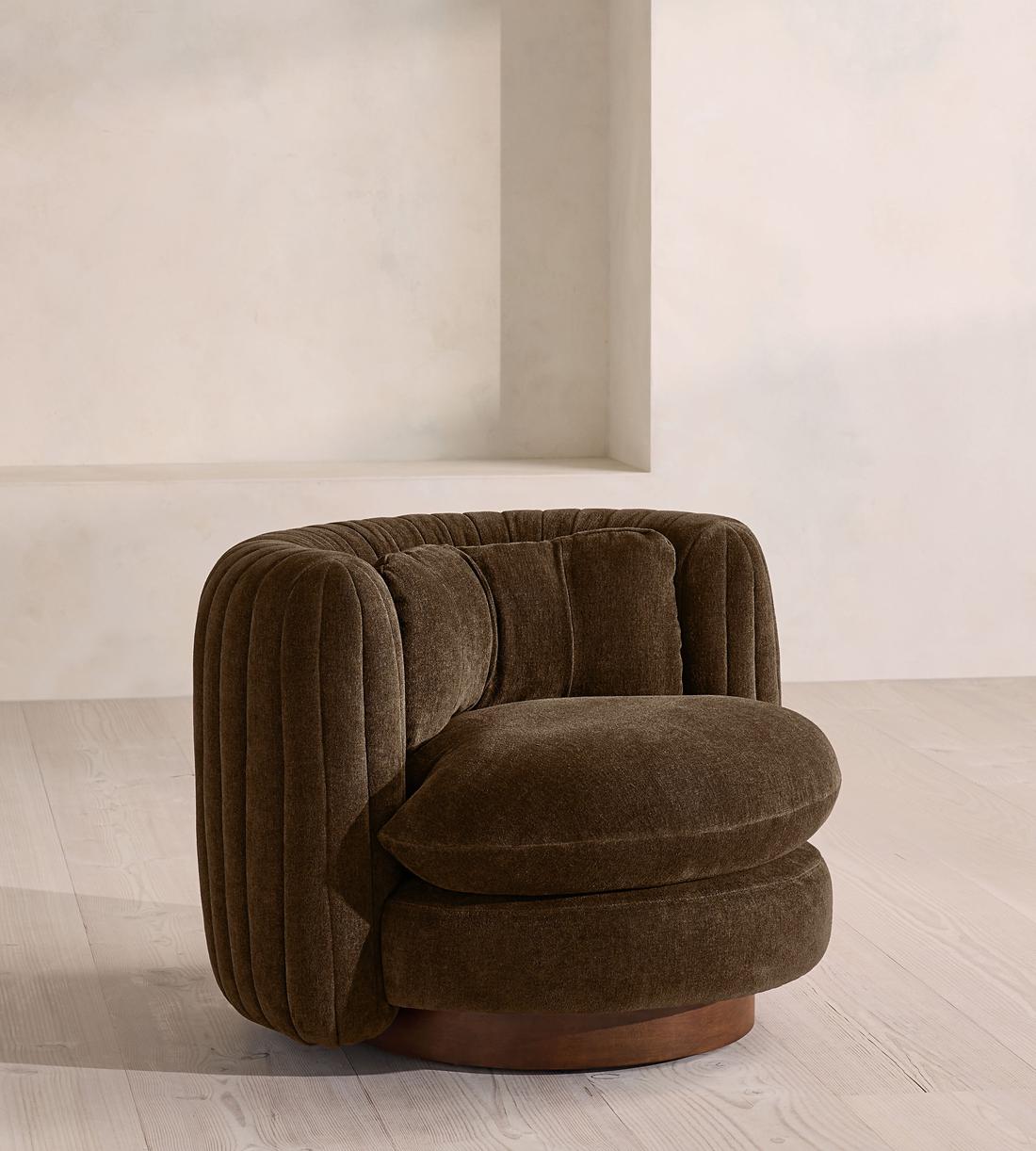 Vivienne Armchair - Linen Chenille - Chocolate - US - Listing - Image 3