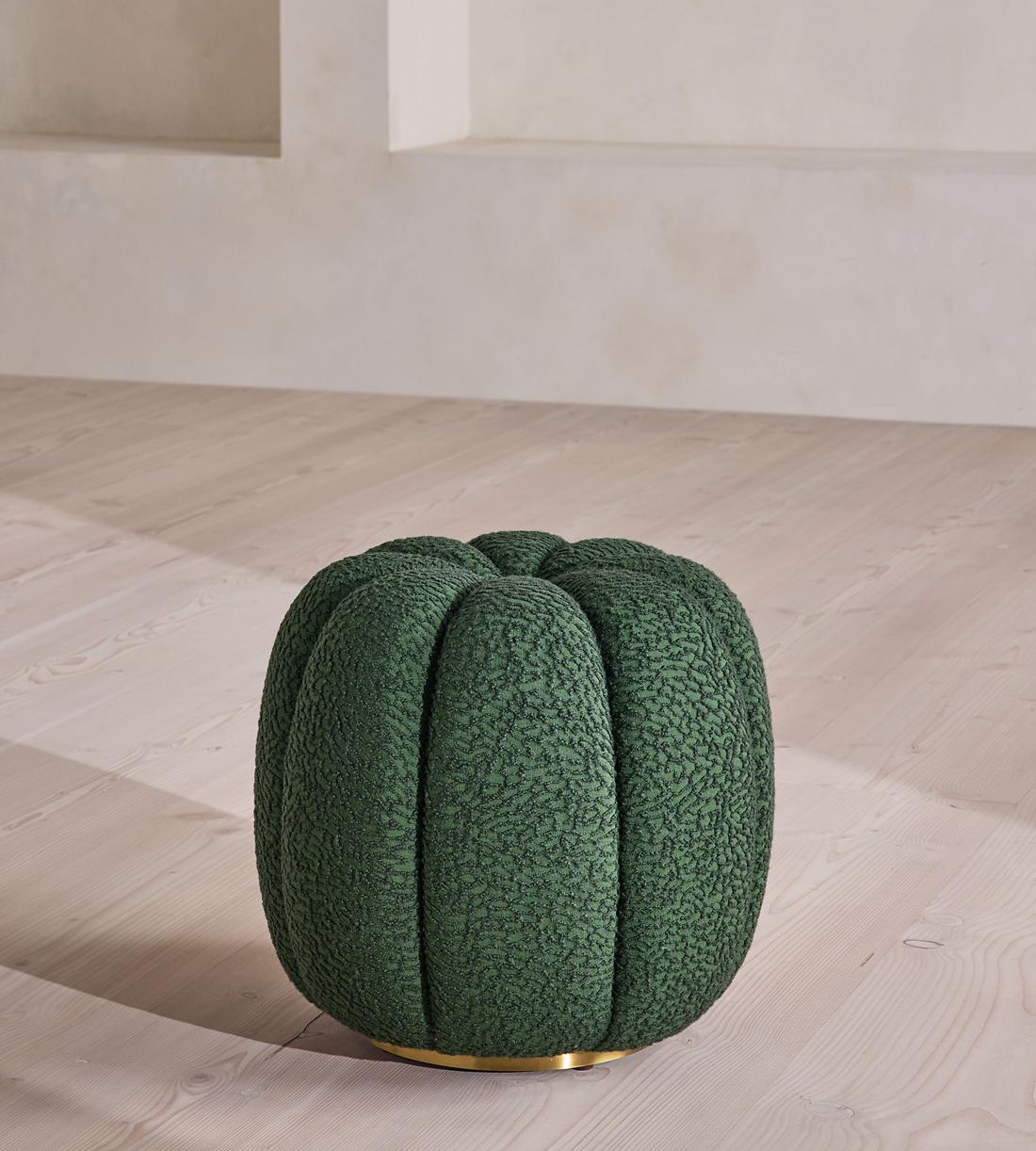 Sofia Footstool - Boucle Jacquard - Marine - US - Listing - Image 2