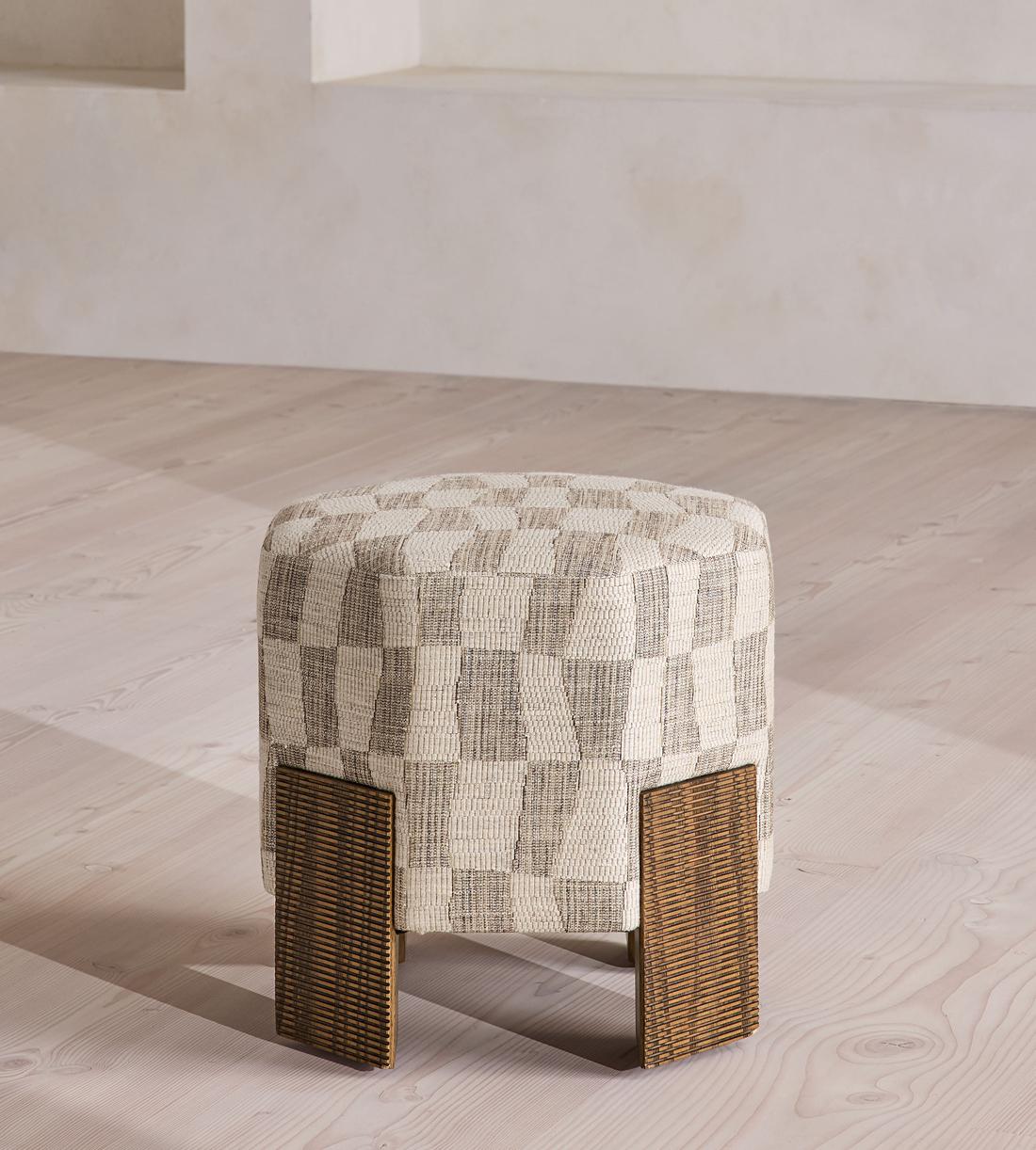 Alvin Footstool - Kimber Jacquard - US - Listing - Image 1