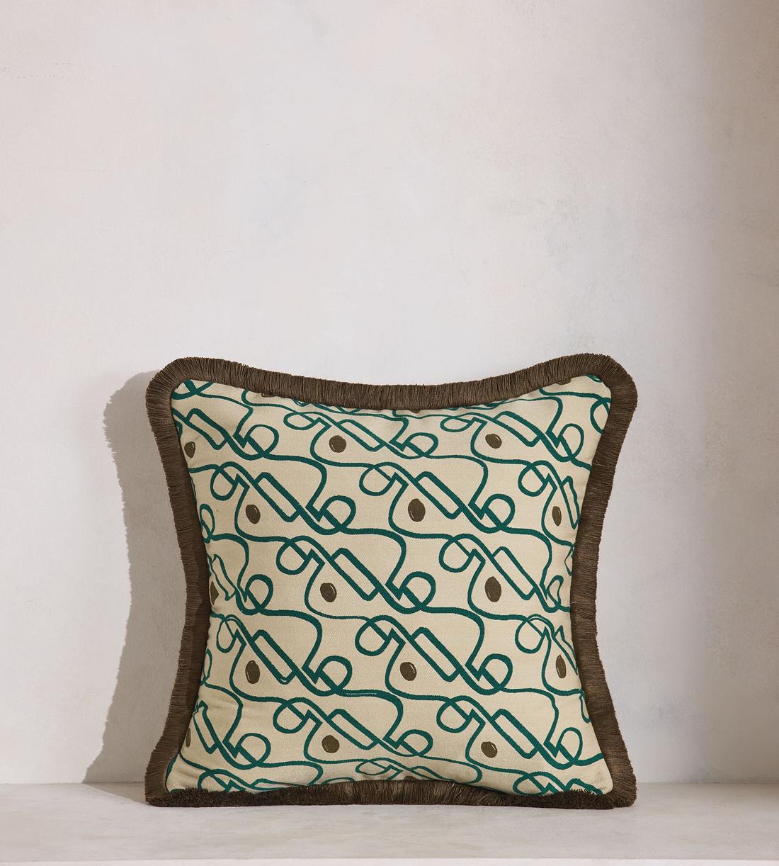 Tilney Square Cushion - Green - Listing - Image 1