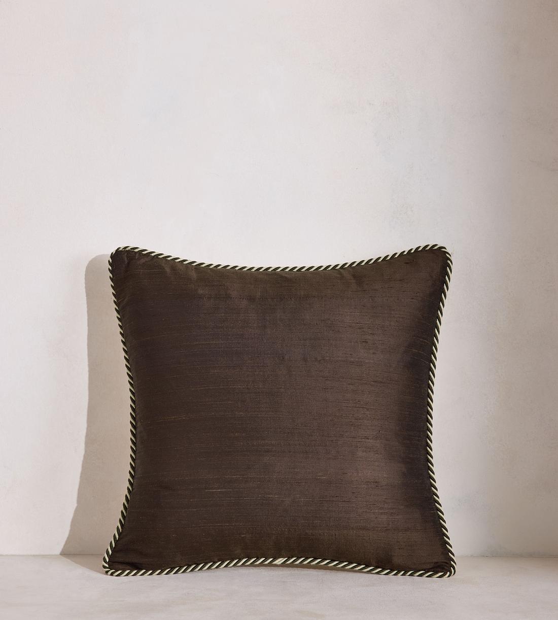 Florence Square Cushion - Chocolate - Listing - Image 1