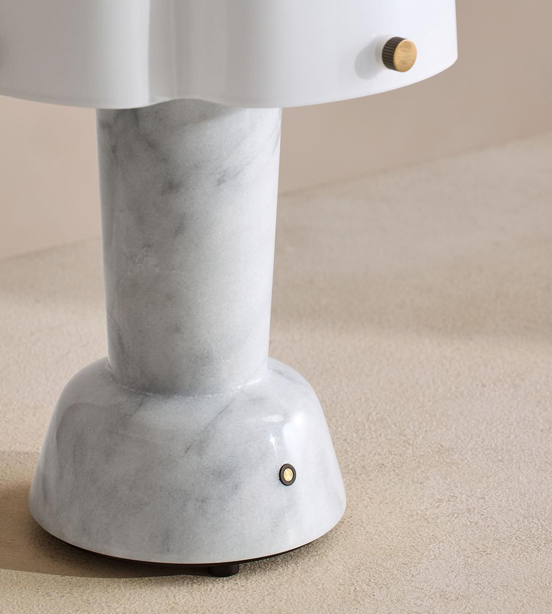 Rio Portable Lamp - Carrara Marble - Images - Image 6