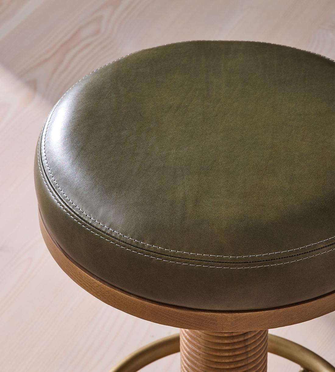 Bryden Counter Barstool - Leather - Moss - UK - Images - Image 3