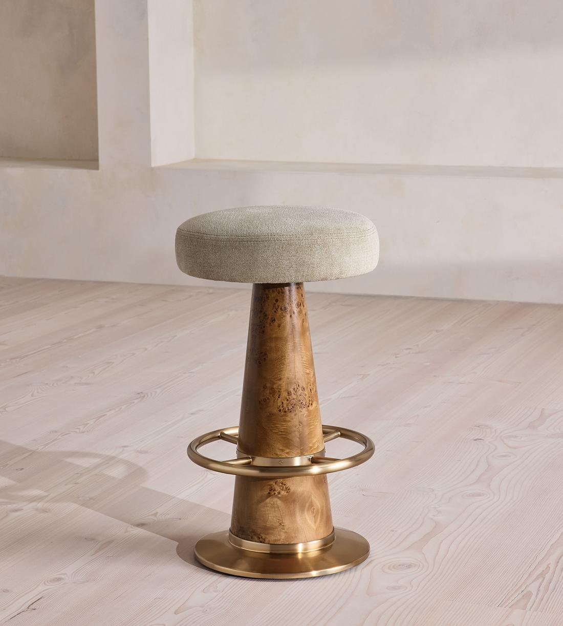 Killian Barstool - Linen Chenille - Stone - UK - Listing - Image 1