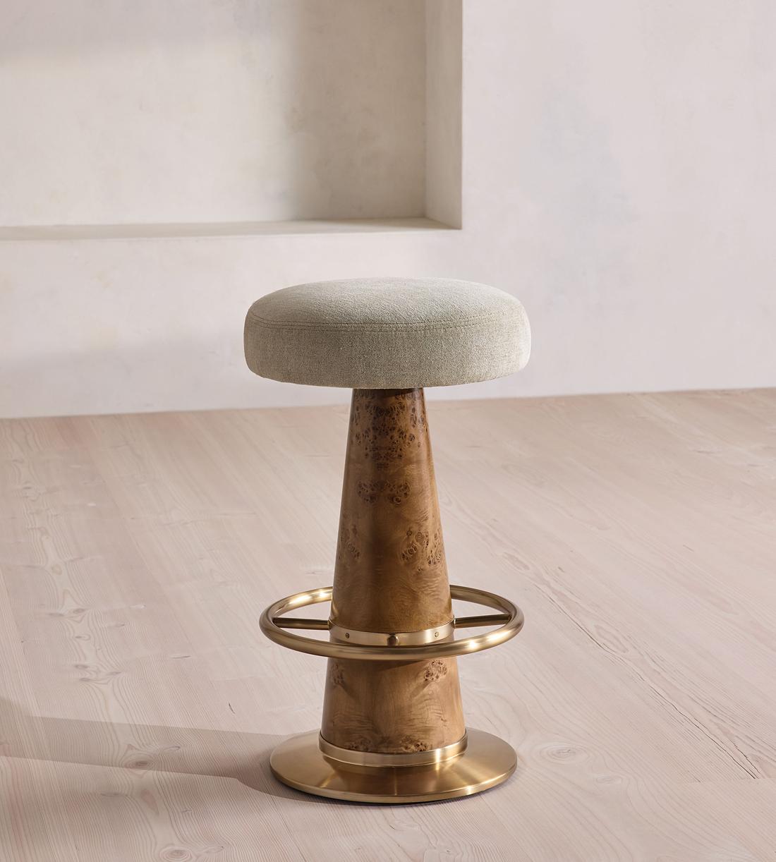 Killian Barstool - Linen Chenille - Stone - UK - Listing - Image 2