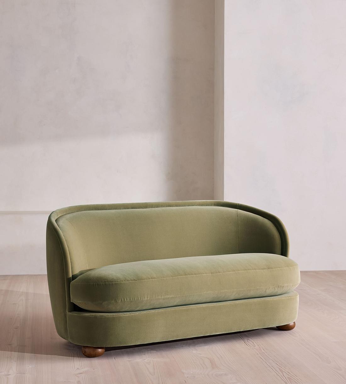 Blair Two Seater Sofa - Velvet - Lichen - US - Listing - Image 3