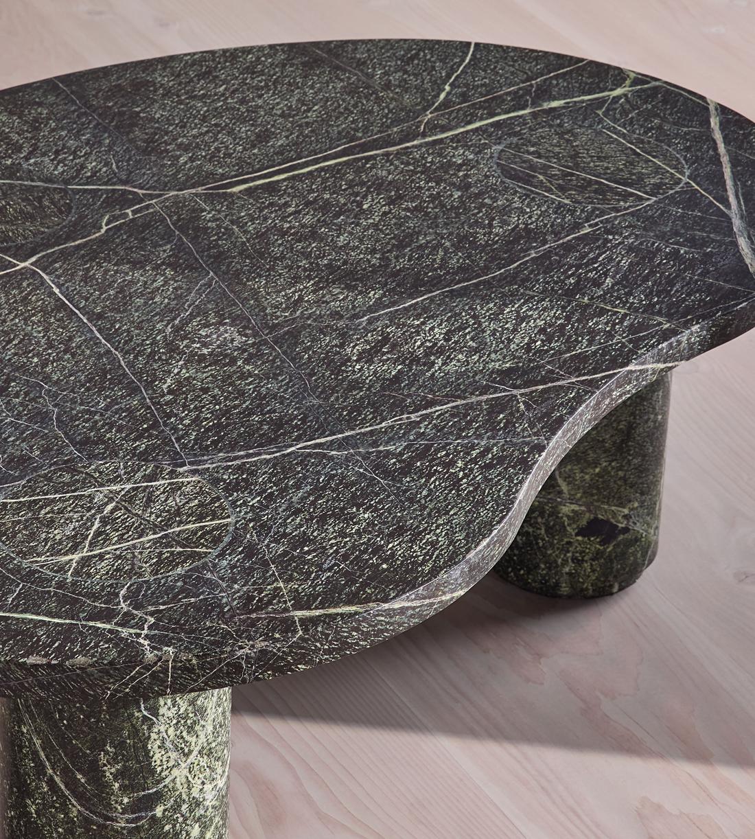Tisbury Oval Coffee Table - Verde Bosque Marble - Images - Image 4