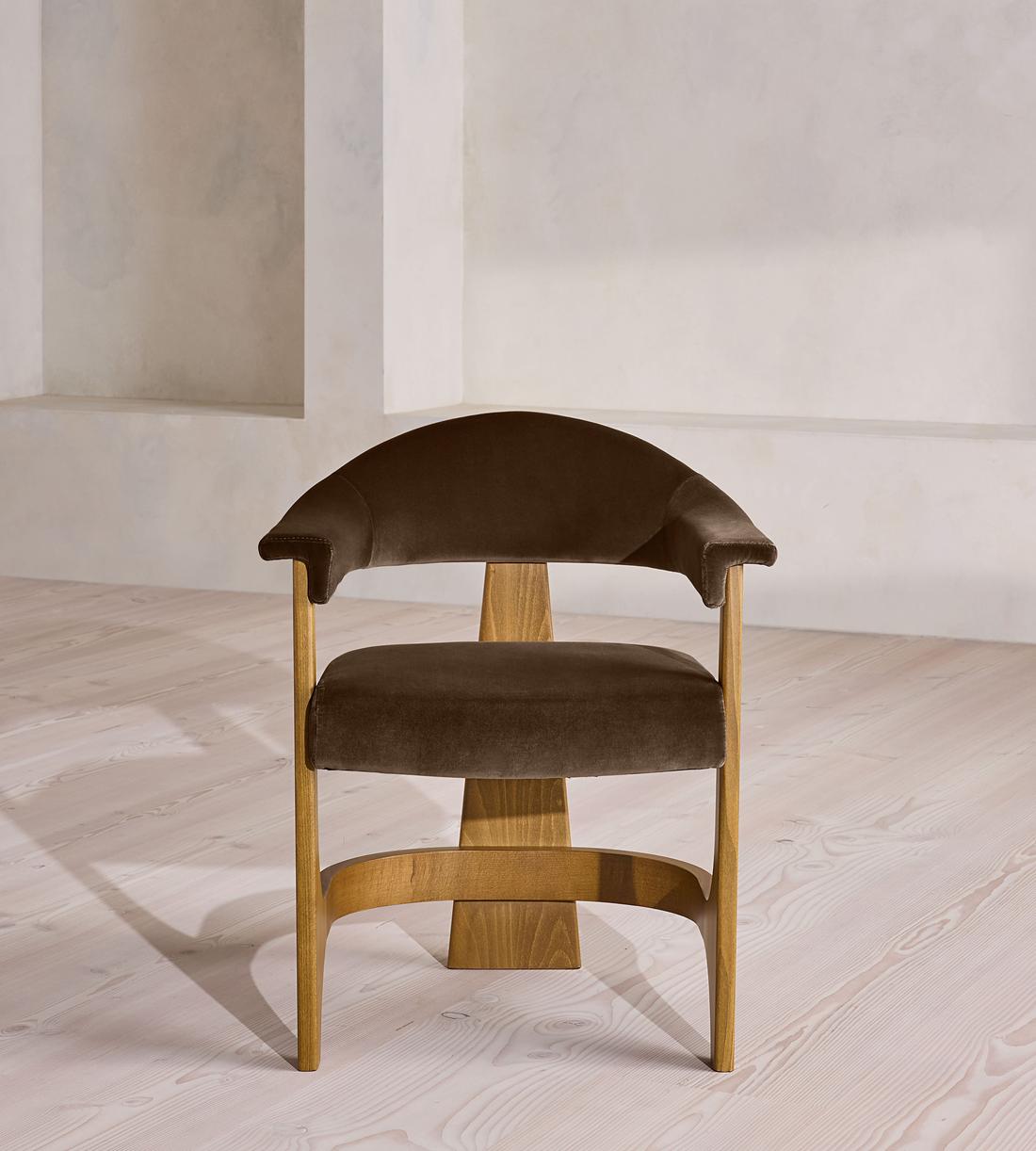 Georgina Dining Chair - Velvet - Chocolate - UK - Listing - Image 2