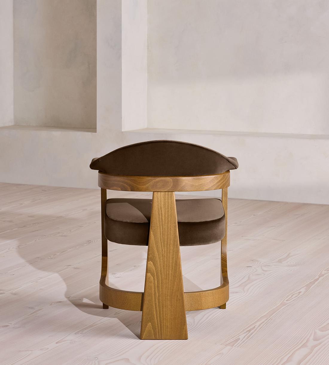 Georgina Dining Chair - Velvet - Chocolate - UK - Images - Image 4
