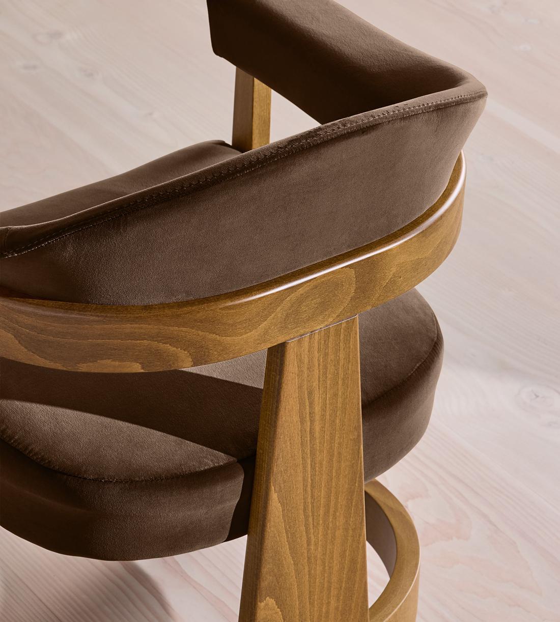 Georgina Dining Chair - Velvet - Chocolate - UK - Images - Image 5