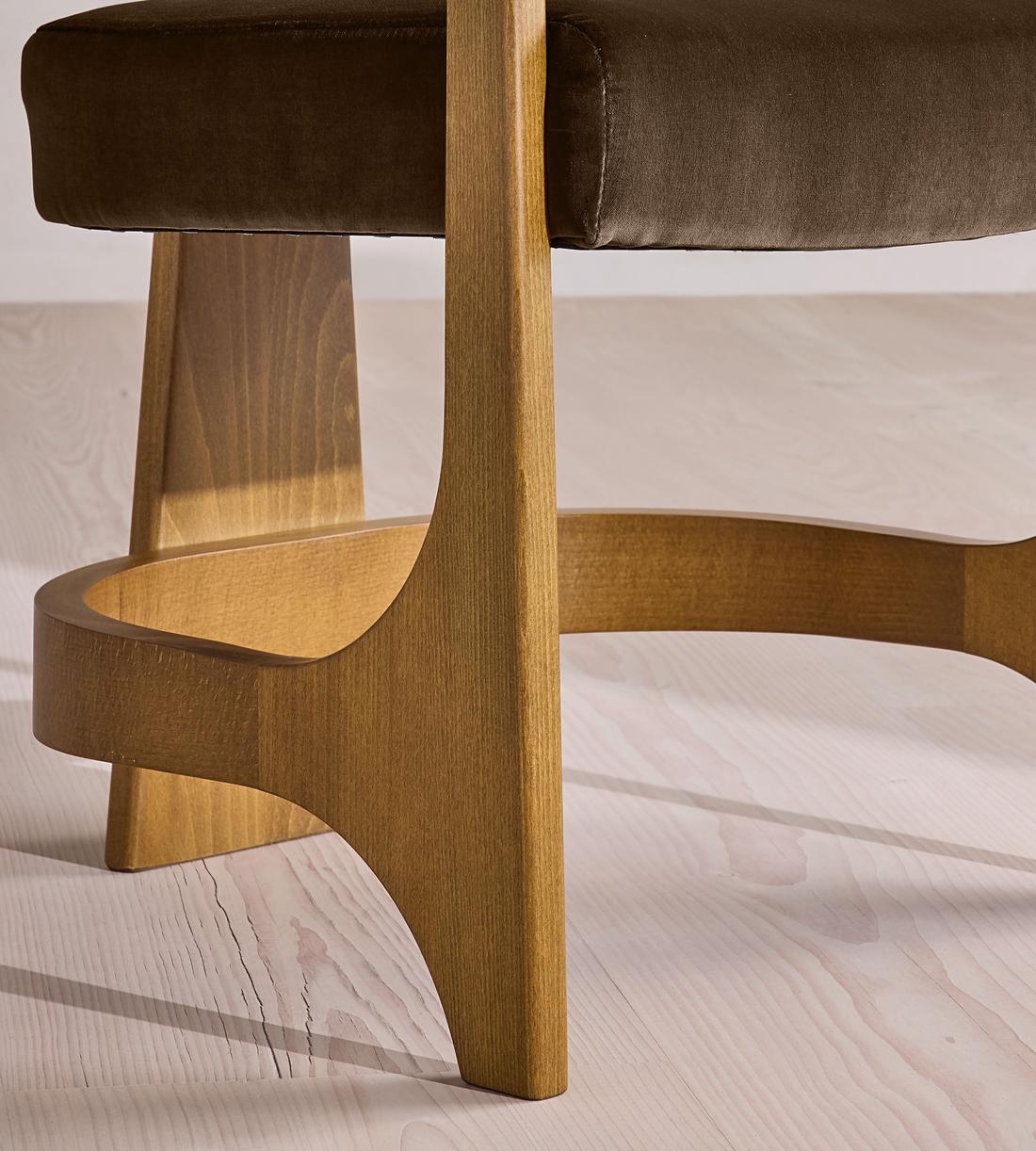 Georgina Dining Chair - Velvet - Chocolate - UK - Images - Image 5