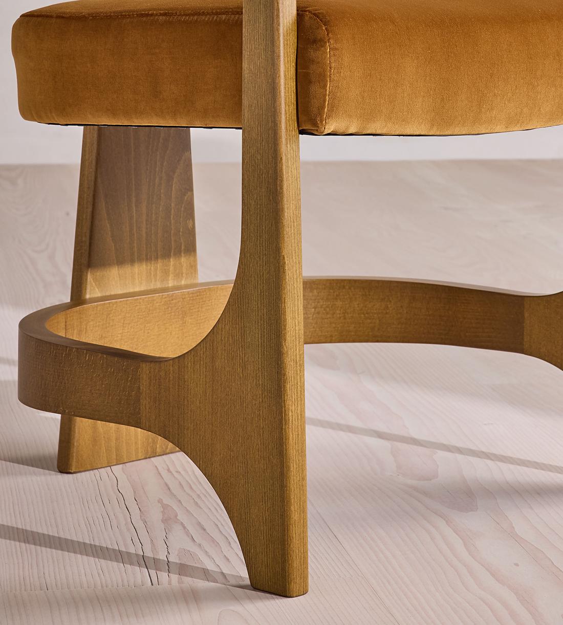 Georgina Dining Chair - Velvet - Mustard - UK - Images - Image 5