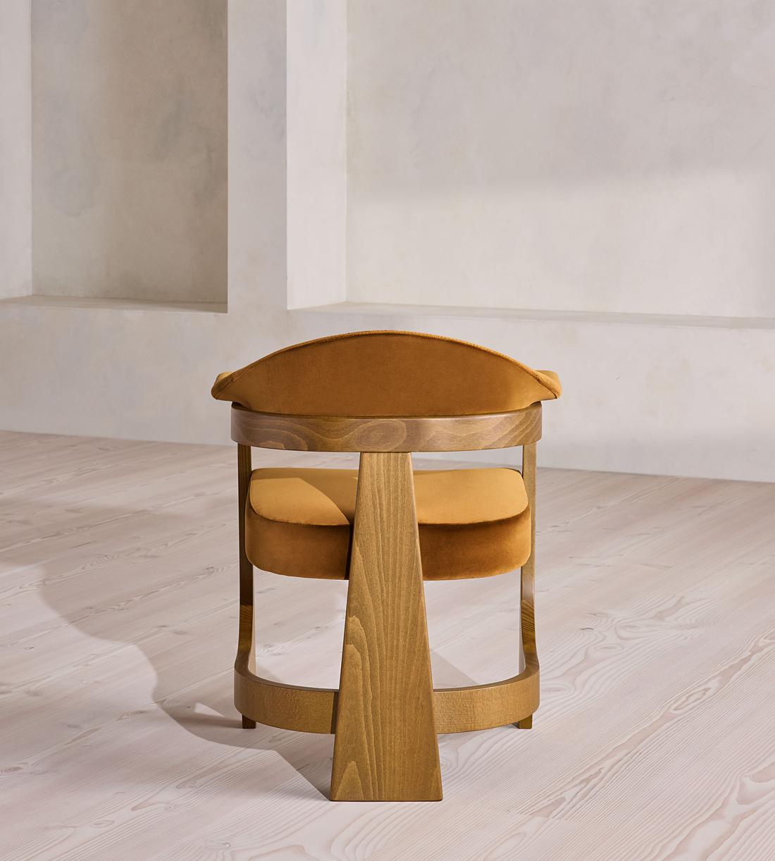 Georgina Dining Chair - Velvet - Mustard - US - Images - Image 4