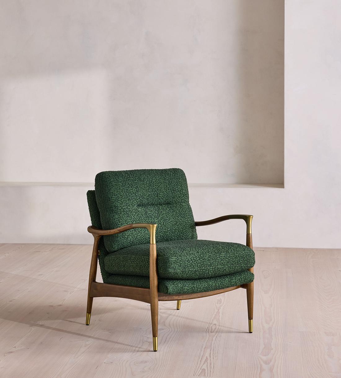 Theodore Armchair - Boucle Jacquard - Marine - UK - Listing - Image 1