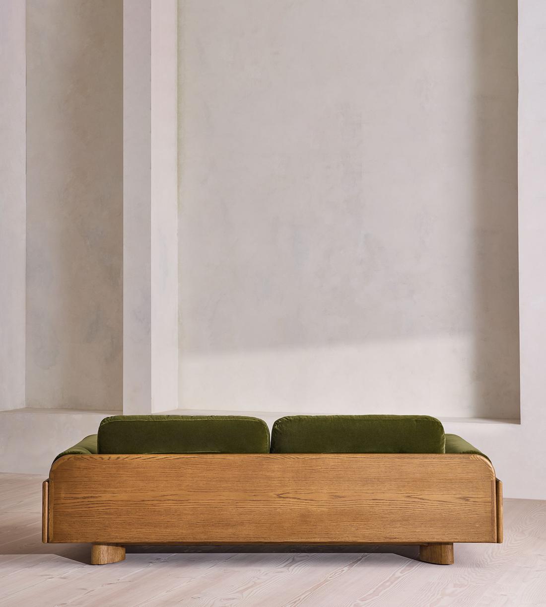 Hoxton Three Seater Sofa - Velvet - Olive - UK - Images - Image 6