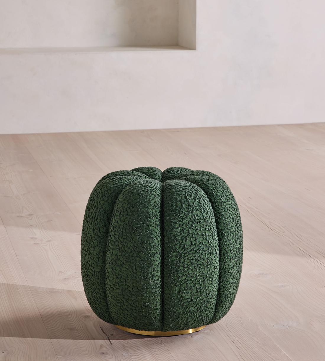 Sofia Footstool - Boucle Jacquard - Marine - UK - Listing - Image 3