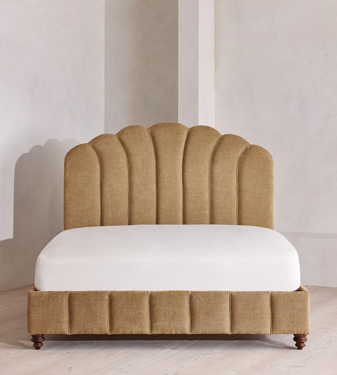 Manette Bed - King - Linen Chenille - Sand - UK - Listing - Image 2