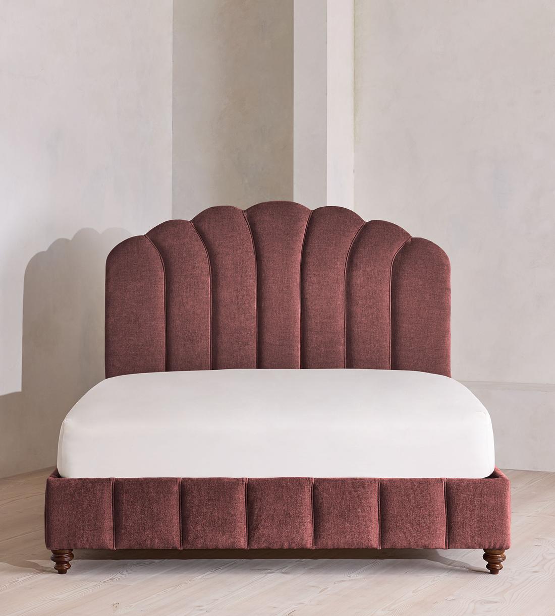 Manette Bed - Full - Linen Chenille - Bordeaux - US - Listing - Image 2