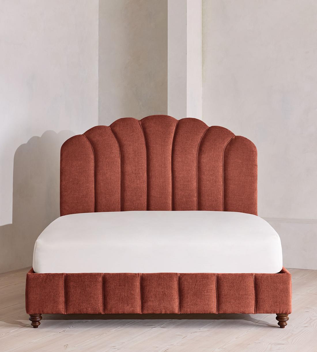 Manette Bed - Full - Linen Chenille - Rust - US - Listing - Image 2