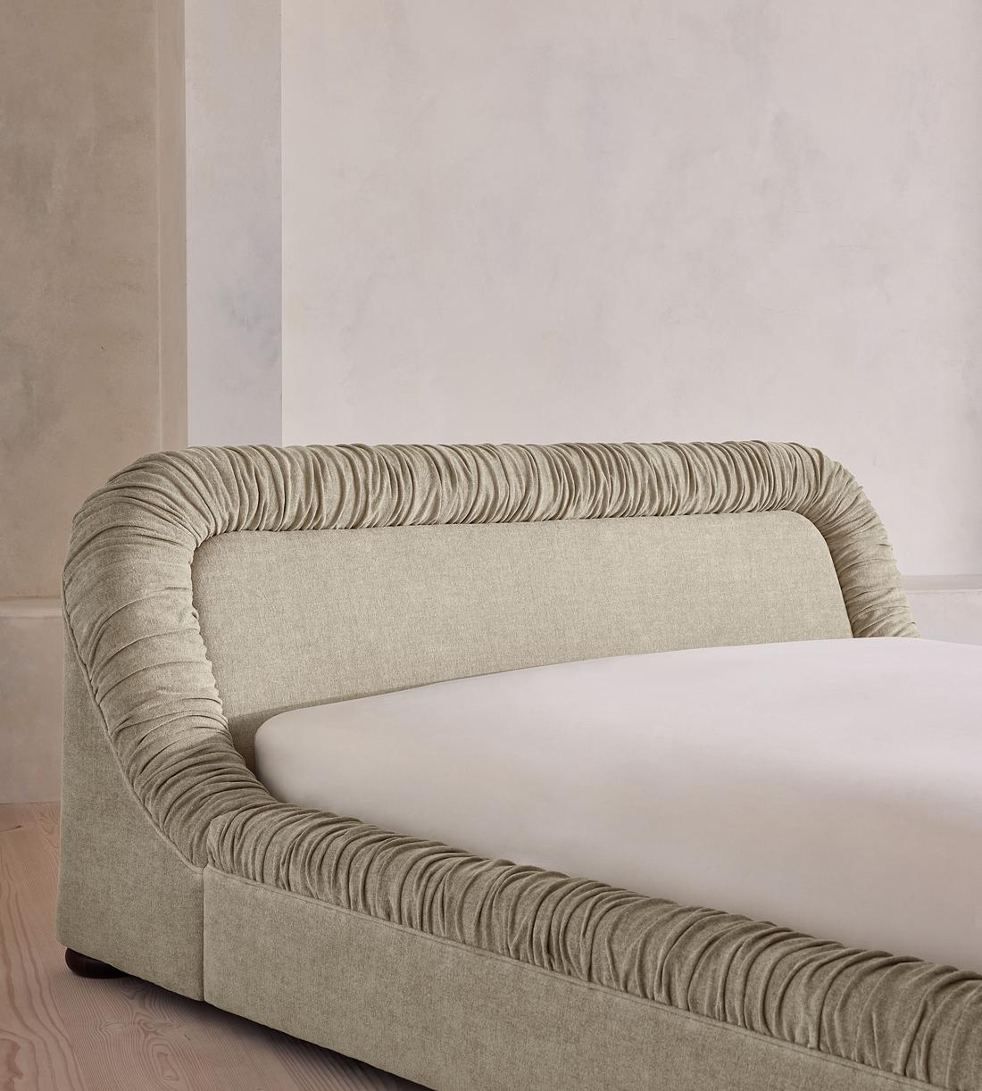 Vara Bed - Emperor - Linen Chenille - Stone - Images - Image 4