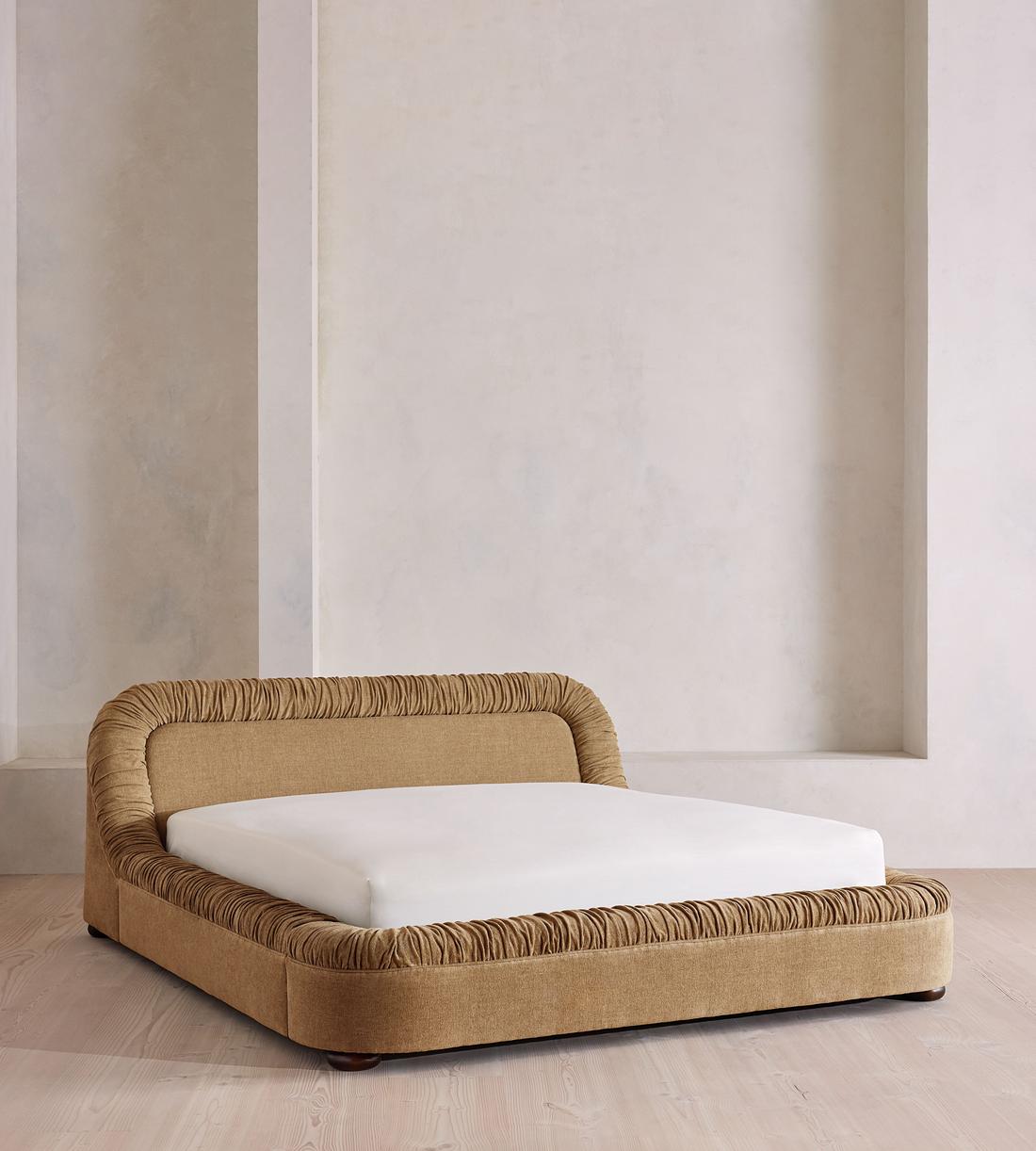 Vara Bed - King - Linen Chenille - Sand - Listing - Image 1
