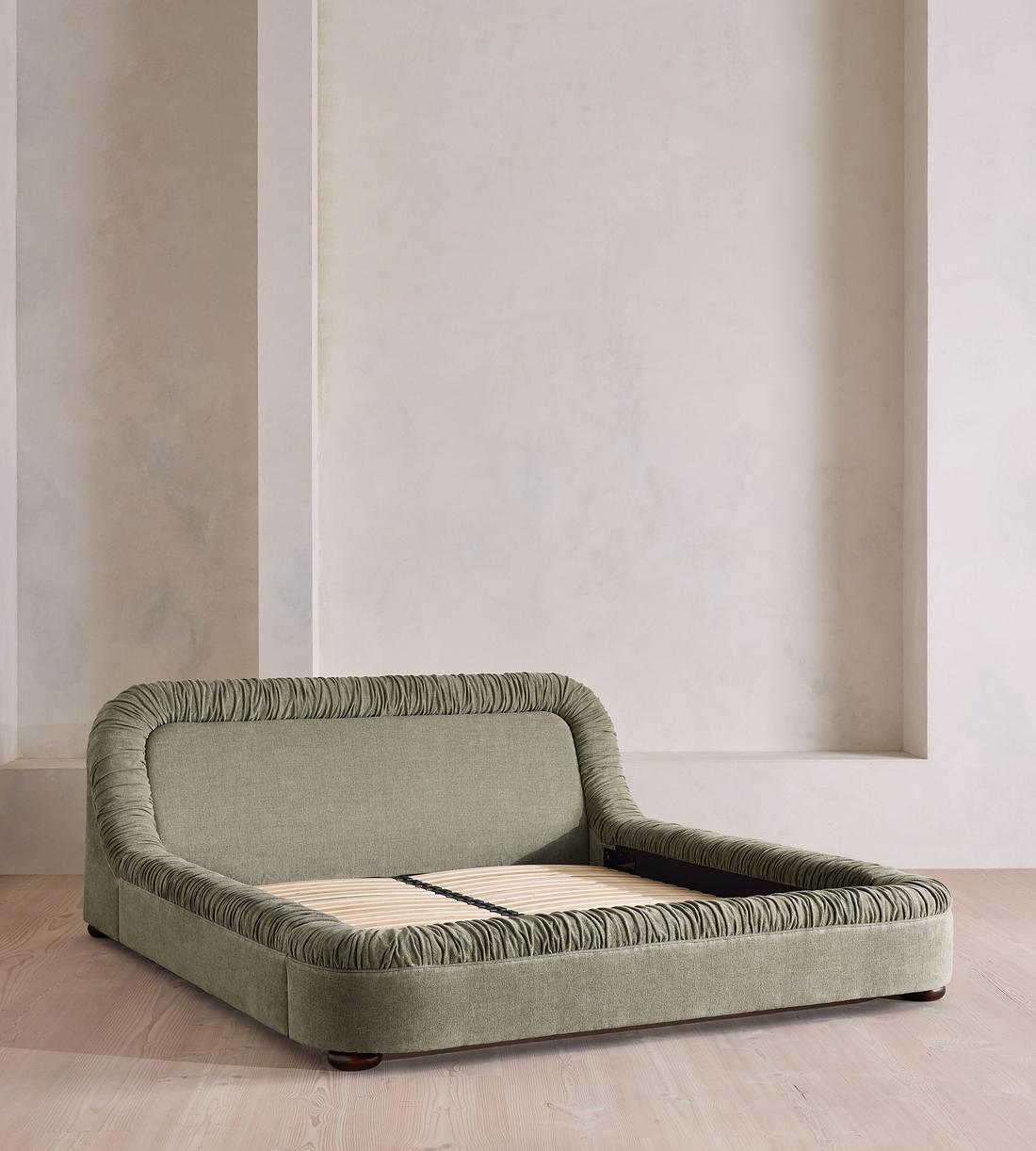 Vara Bed - King - Linen Chenille - Sage - Images - Image 3