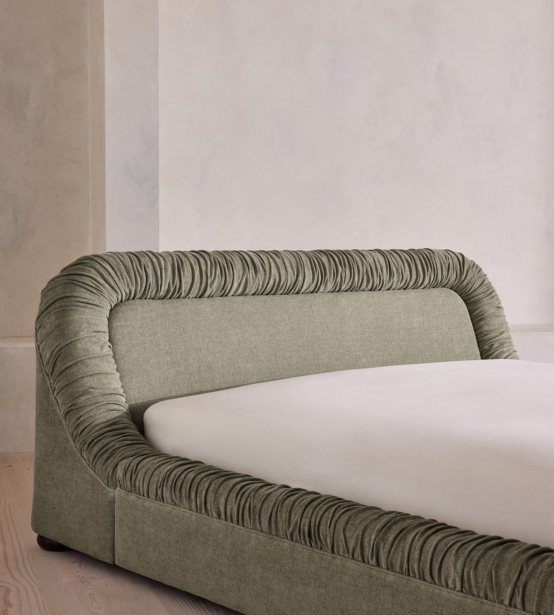 Vara Bed - King - Linen Chenille - Sage - Images - Image 4