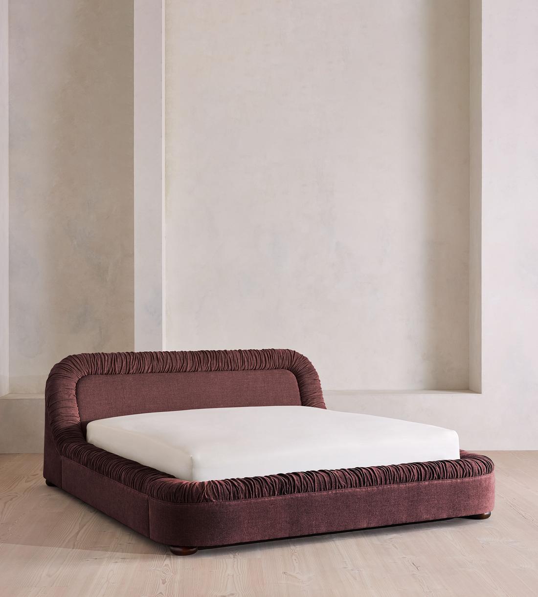 Vara Bed - Emperor - Linen Chenille - Bordeaux - Listing - Image 2