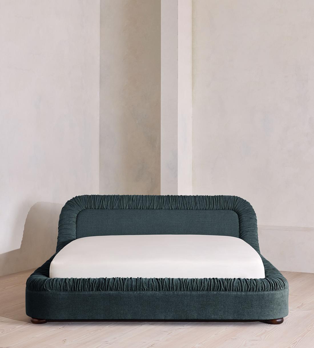 Vara Bed - King - Linen Chenille - Deep Teal - Listing - Image 2